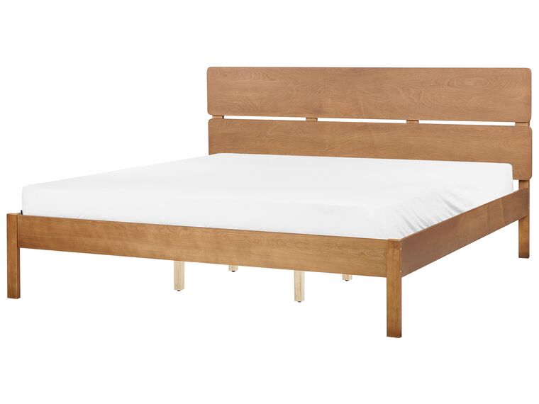 Drevená posteľ 180 x 200 cm svetlé drevo BOISSET_899827