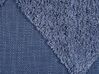 Lot de 2 coussins en coton bleus avec pompons touffeté 45 x 45 cm AVIUM_838803