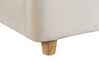 Polsterbett Samtstoff beige mit Bettkasten hochklappbar 180 x 200 cm BATILLY_830131
