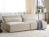 2 Seater Modular Velvet Armless Sofa Beige HELLNAR_910814