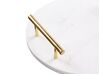 Marble Serving Tray White with Gold Handles ARGOS_910952