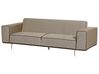 2.5 Seater Linen Sofa Light Brown OSELO_891921