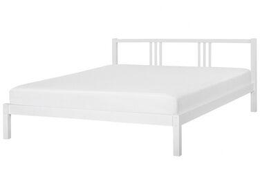 Drevená posteľ 180 x 200 cm biela VANNES