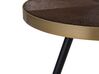 Table appoint bois foncé avec pieds dorés RAMONA_705740