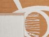 Manta de acrílico/poliéster naranja/blanco 130 x 170 cm PALHI_834865