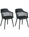 Set of 2 Dining Chairs Black ALMIRA_861886