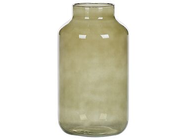 Dekoratívna sklenená váza 30 cm olivovozelená DHOKLA