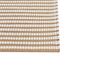 Teppich Baumwolle braun / weiß 80 x 150 cm Streifenmuster Kurzflor SOFULU_842837
