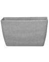 Set di 2 vasi polvere di pietra grigio chiaro 74 x 32 cm BARIS_841416