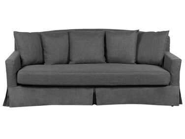 3 Seater Fabric Sofa Dark Grey GILJA 