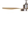 Stropný ventilátor so svetlom strieborný/svetlé drevo BANDERAS_870950