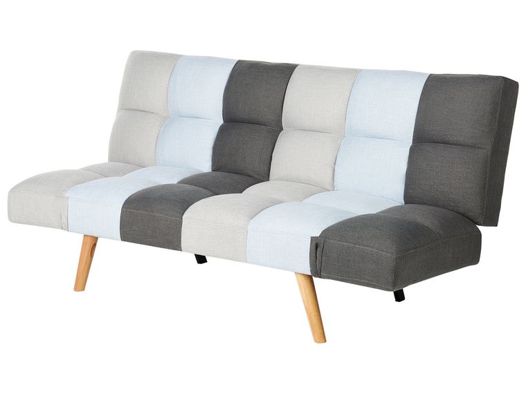 Beliani Divano Letto In Tessuto Grigio: Il 3 Posti Che Diventa Letto In Un Click, Perfetto Per Ogni Spazio!