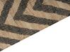 Teppich Jute beige / schwarz 200 x 300 cm ZickZack-Muster Kurzflor DEDEPINARI_887078