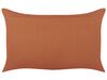 Set of 2 Cotton Cushions Geometric Pattern 35 x 55 cm Orange ORLAYA_838385