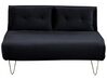 2 Seater Velvet Sofa Bed Black VESTFOLD_851079