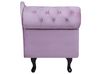 Chaise longue fluweel violet linkszijdig NIMES_696880