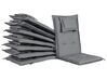 Lot de 8 coussins en tissu gris graphite pour chaises de jardin MAUI_765111