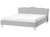 Čalúnená posteľ super king size 180x200cm sivá METZ_707854