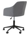 Krzesło biurowe regulowane welurowe szare VENICE_732387