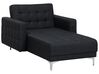 Fabric Chaise Lounge Graphite Grey ABERDEEN_715271