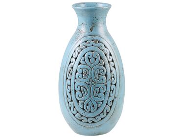 Terracotta Decorative Vase 51 cm Blue MEGARA