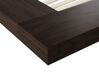 EU King Size Waterbed with Bedside Tables Dark Wood ZEN_870107
