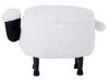 Pouf animaletto in tessuto bianco SHEEP_852388