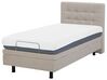 Fabric EU Single Adjustable Bed Beige DUKE_742727