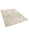 Kožený koberec 160 x 230 cm béžová/zlatá TOKUL_863328