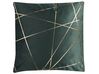 Set of 2 Velvet Cushions Geometric Pattern 45 x 45 cm Green PINUS_810630