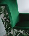 Fotel uszak welurowy zielony ONEIDA_702170