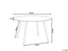 	Mesa de comedor blanco/madera clara ⌀ 90 cm BOVIO_766817