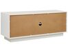 Sideboard Rattan weiss / beige 3 Türen 120 x 40 x 40 cm UYUNI_873297