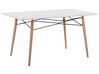 Jedálenský stôl 140 x 80 cm biela/svetlé drevo BIONDI_753858