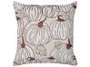 Set of 2 Velvet Cushions Pumpkin Pattern 45 x 45 cm Beige GOURD_830189