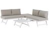 Lounge Set Aluminium weiß 5-Sitzer modular Auflagen taupe COCCORINO_776753