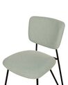 Set of 2 Boucle Dining Chairs Light Green NELKO_884732