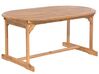 Conjunto de jardín de madera de acacia mesa y 8 sillas con cojines gris/beige y sombrilla beige MAUI_696945