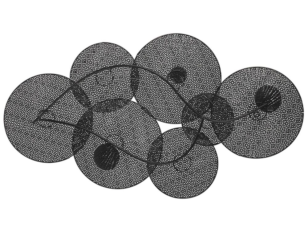 Wanddekoration Metall grün / schwarz / grau Kreise POLONIUM | Beliani.de