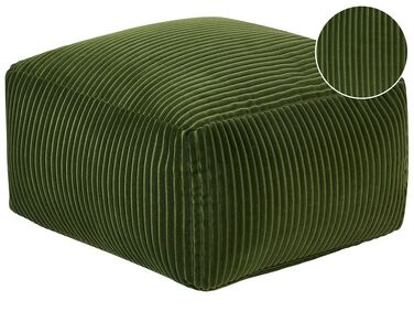 Sötétzöld kordbársony puff 50 x 30 cm MUKKI