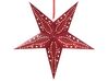 Sada 2 závesných trblietavých hviezd s LED 45 cm červená MOTTI_835526