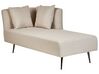 Left Hand Fabric Chaise Lounge Beige RIOM_877327