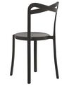 Set of 4 Dining Chairs Black CAMOGLI_809335