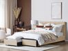 Łóżko z szufladami tapicerowane 180 x 200 cm beżowe LA ROCHELLE_832939