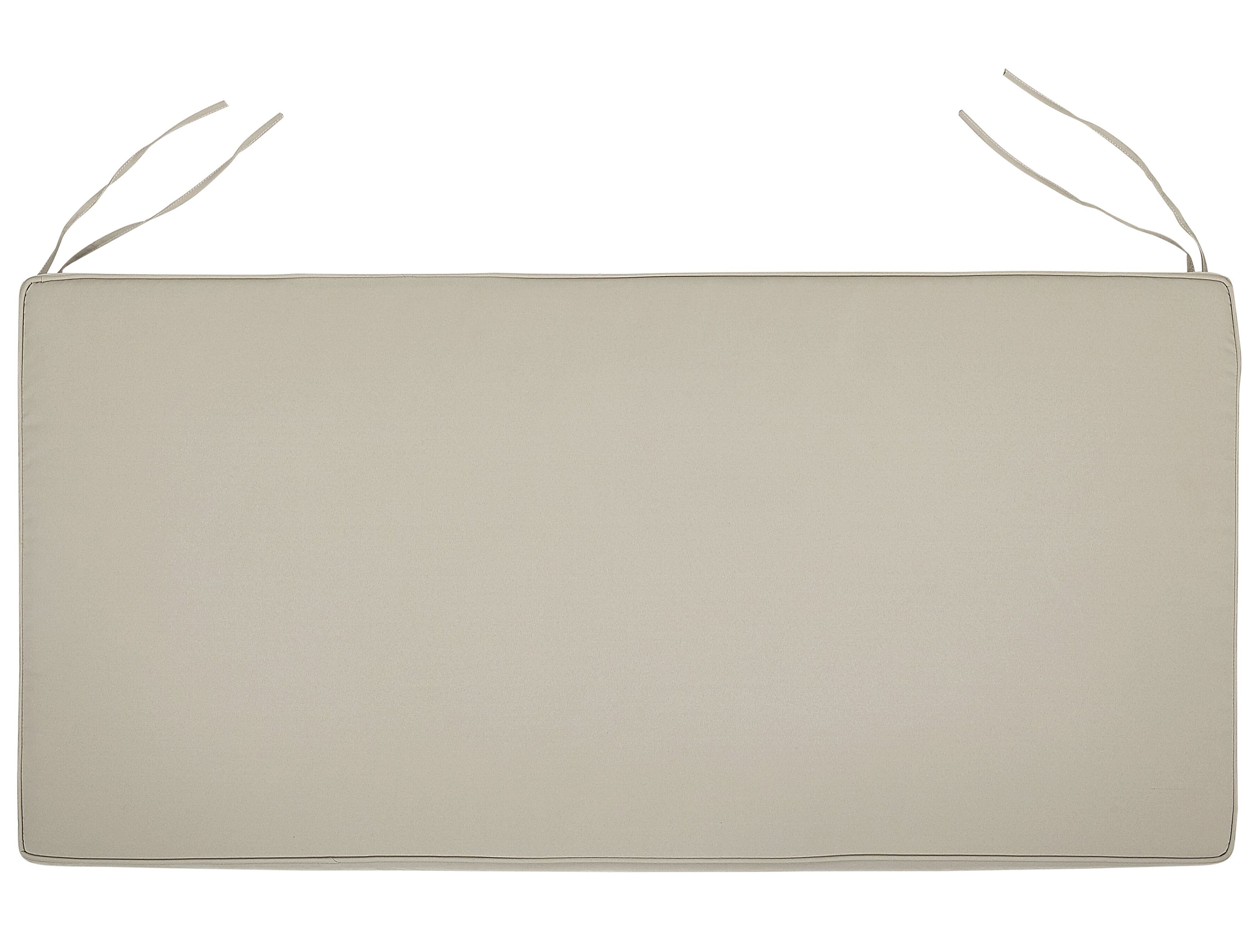 Ławka ogrodowa z certyfikowanego drewna 160 cm beżowa poduszka VIVARA