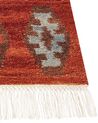 Kelim Teppich Wolle mehrfarbig 200 x 300 cm orientalisches Muster Kurzflor VOSKEHAT_858437
