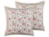 Set of 2 Cotton Cushions Floral Pattern 45 x 45 cm Multicolour CELTIS_839381