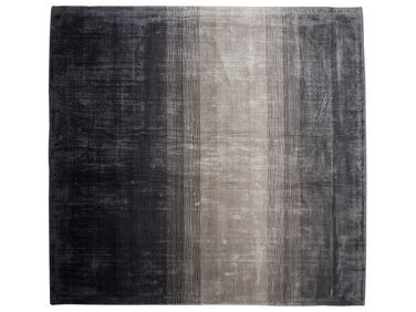 Viskózový koberec 200 x 200 cm čierna/sivá ERCIS