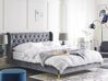 Velvet EU Double Size Bed Grey FORBACH_819118