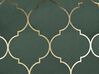 Sada 2 sametových polštářů s marockým vzorem 45 x 45 cm tmavě zelené ALYSSUM_796001